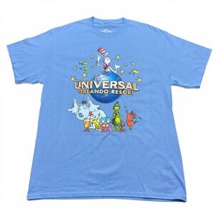 Universal Studios Dr. Seuss Cat in the Hat T Shirt Adult Large Vintage Style